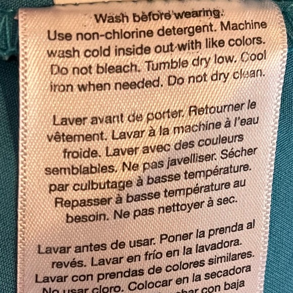 Jaanuu • Savi Tuck-In Stand Collar Aqua Scrub Top - L - Picture 8 of 9